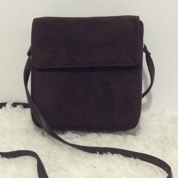 Susan Gail Genuine Suede Brown Box Handbag - Picture 3 of 13